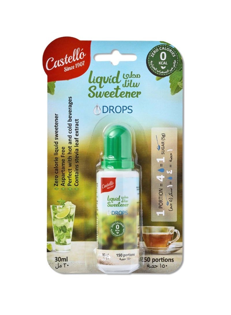 Castello since 1907 Zero Calorie Liquid Stevia Sweetener 30ml  - Image 1