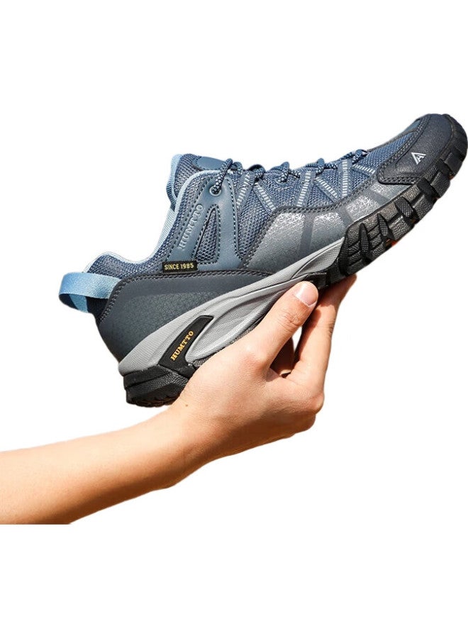 HUMTTO Mesh Hiking Shoes, All-Season Comfortable Breathable Trekking Shoes, Urban Outdoor Casual Men'S Shoes, Blue-Gray, Size 41 - Image 2