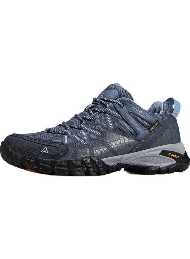 HUMTTO Mesh Hiking Shoes, All-Season Comfortable Breathable Trekking Shoes, Urban Outdoor Casual Men'S Shoes, Blue-Gray, Size 41 - Image 1