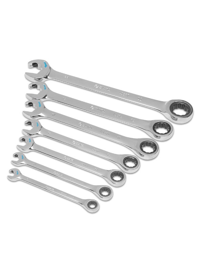 SATA GL09050 7-Piece Metric Combination Ratcheting Wrench Set - Image 2