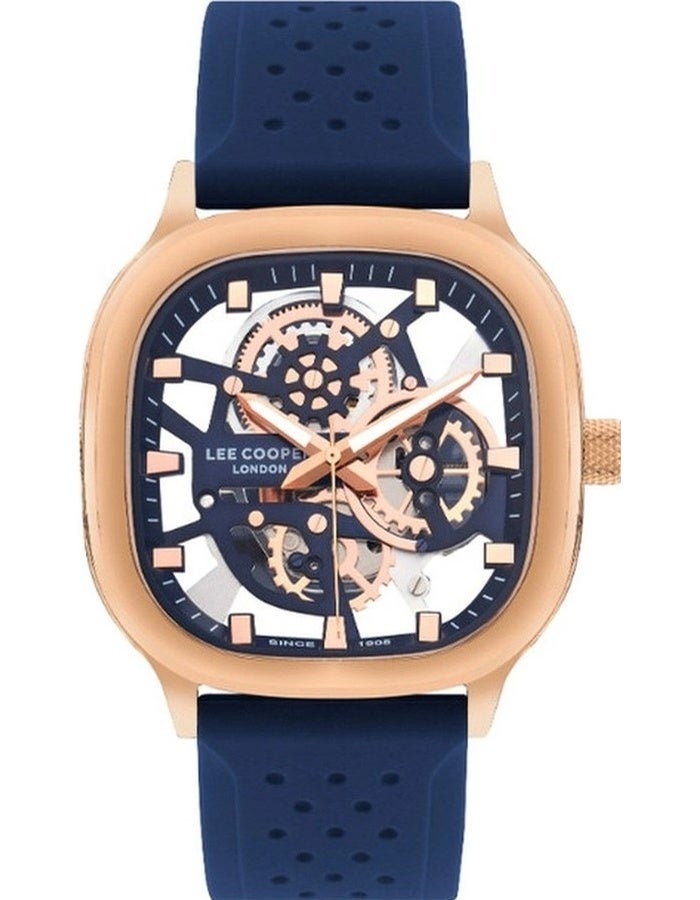 لي كوبر ساعة يد رجالية بسوار سيليكون بعقارب . - * مم - Image 1