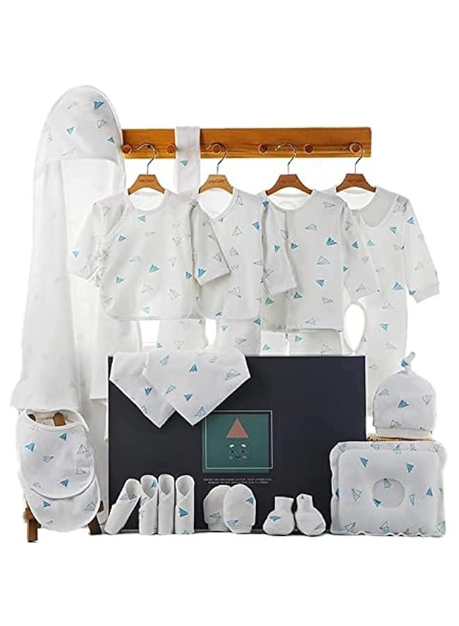 Gonice Baby Newborn Essentials Layette Gift Set with Box 22 Piece Baby Girl Boys Gifts Premium Cotton Baby Clothes Accessories Set Fits Newborn Baby Suit Set Cuddle Strap Bib Gloves Saliva Towel Pillow - Image 1