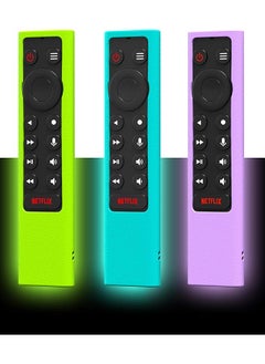 erorex 3 Pack Glow Protective Silicone Remote Cover For Nvidia Shield Tv Pro 4K Hdr Remote Controller Washable Anti Lost Remote Case No Remote  - Image 1