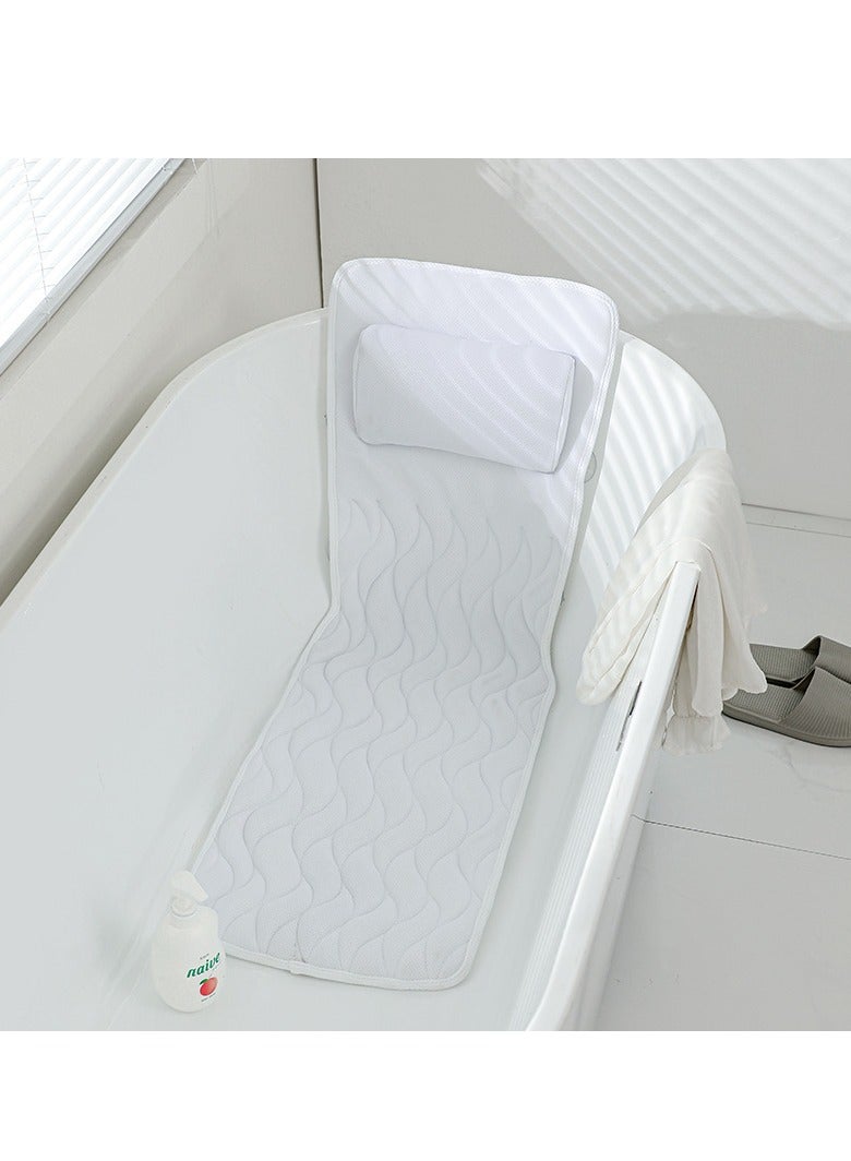 ميكسد كامل الجسم وسادة حمام ، حمام وسادة مع 14 قوية شفط الكؤوس ، تجفيف الهواء ، كيس الغسيل - الرقبة والظهر دعم وسادة حمام للاسترخاء - Image 1