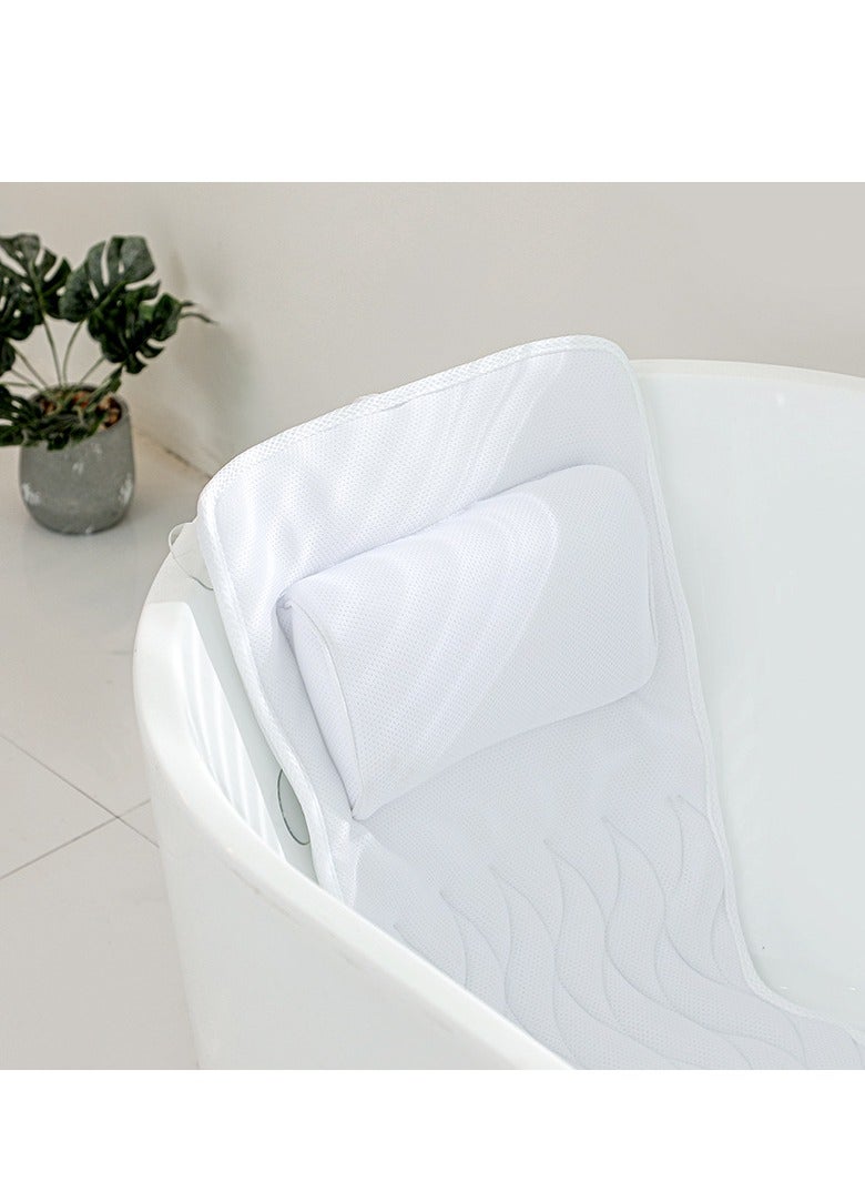 ميكسد كامل الجسم وسادة حمام ، حمام وسادة مع 14 قوية شفط الكؤوس ، تجفيف الهواء ، كيس الغسيل - الرقبة والظهر دعم وسادة حمام للاسترخاء - Image 4