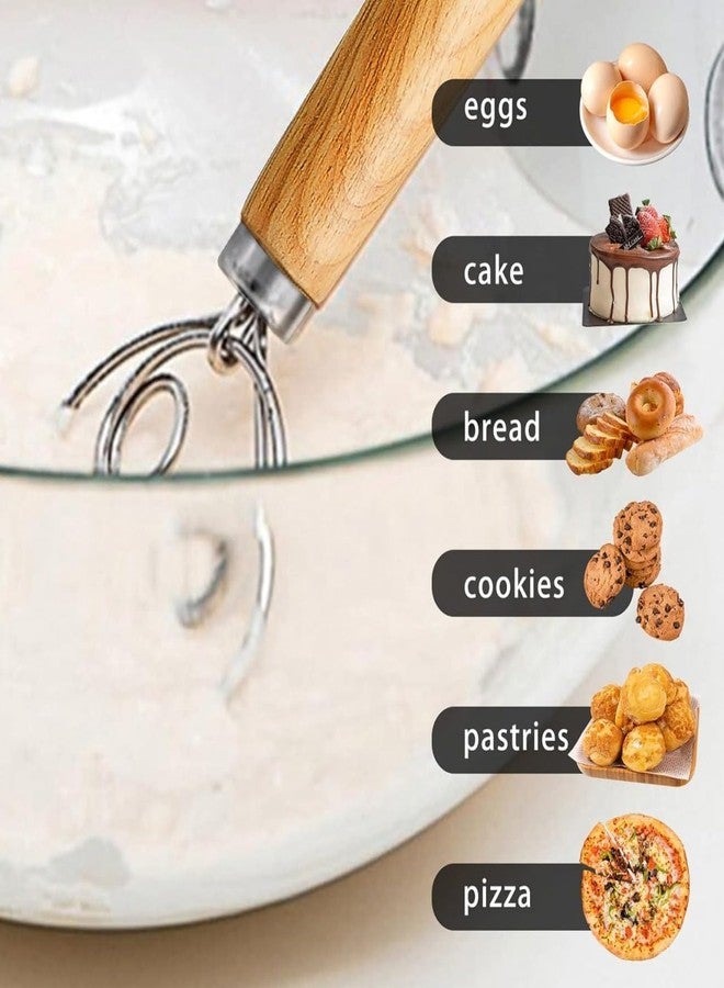 CARTIFY Wooden Handle Kitchen Tool for Mixing Dough Blender Bread Baking Tools Hand Kitchenware Tool - Image 4