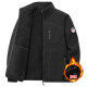 Generic plus size 2024 new mens fleece jacket sports hooded sweater jacket fleece-lined assault jacket liner shake grain Black - Image 1