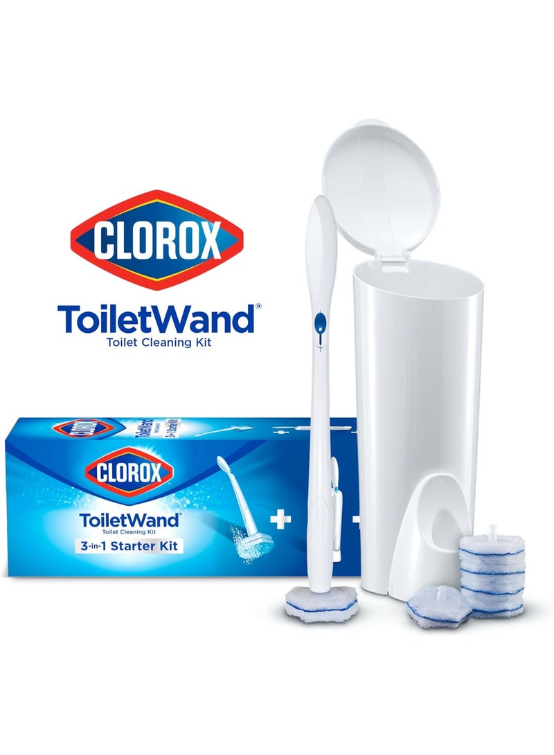 Clorox ToiletWand Disposable Toilet Cleaning System - Toilet Wand, Storage Caddy and 6 Disinfecting Toilet Wand Refill Heads - Image 2