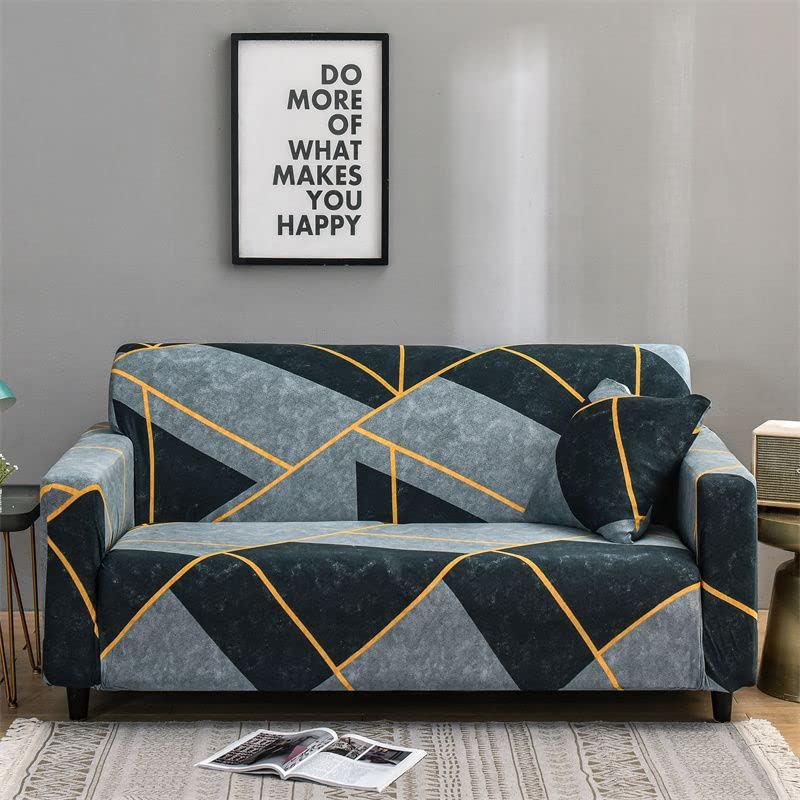 A CUBE LUXURY SOLUTIONS A CUBE LUXURY SOLUTIONS 5 Seater Universal NonSlip Elastic Stretchable Washable Five Seater Sofa Set Cover Protector for Five Seater Sofa Adjustable Slipcovers  - Image 1