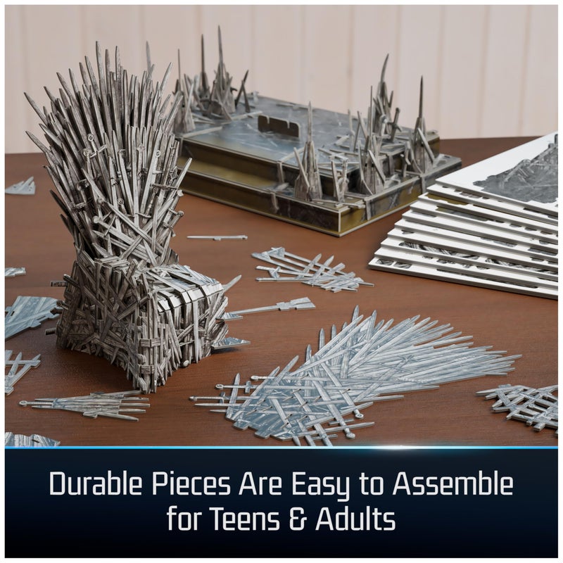 4D Build, Game of Thrones Iron Throne 3D Model Kit, GOT Collectibles & Desk DÃ©cor, Adult Puzzles for Fantasy Book GOT Fans, 3D Puzzles for Adults & Teens, 219 Pieces, for Ages 12 & Up - Image 4