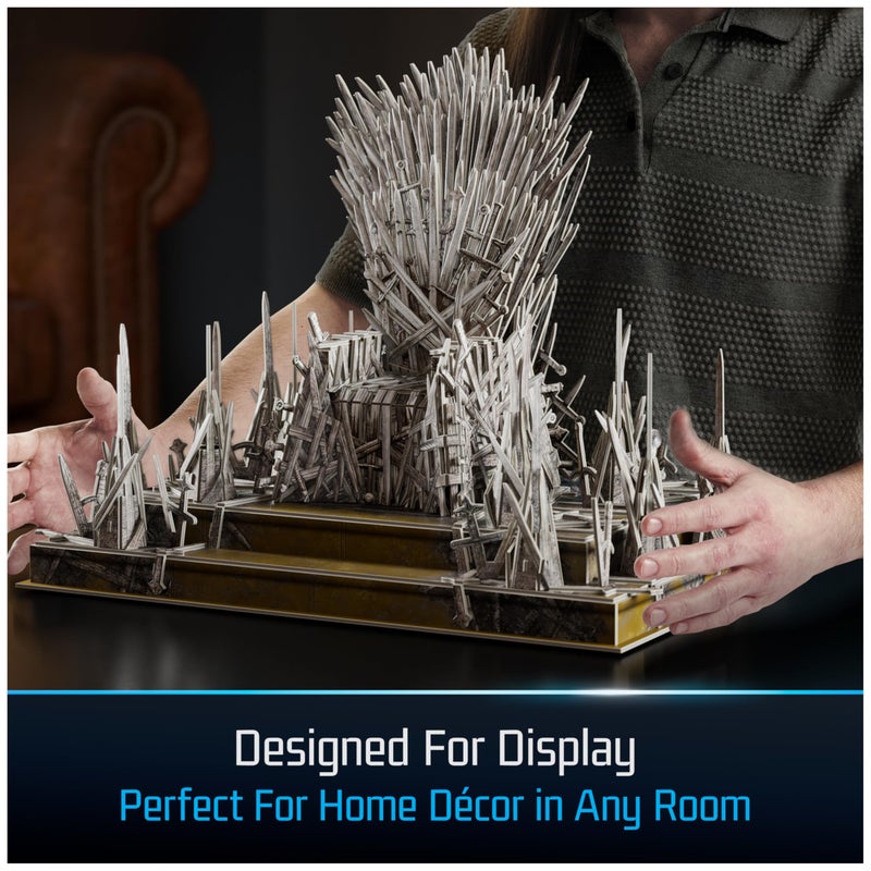 4D Build, Game of Thrones Iron Throne 3D Model Kit, GOT Collectibles & Desk DÃ©cor, Adult Puzzles for Fantasy Book GOT Fans, 3D Puzzles for Adults & Teens, 219 Pieces, for Ages 12 & Up - Image 5