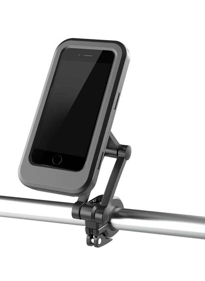 ELTRAZONE Adjustable Motorcycle & Bike Phone Holder Case – Waterproof Outdoor Mobile Mount with 360° Rotation | Handlebar Phone Support for GPS, Navigation & Riding | Secure Universal Fit for iPhone, Samsung, Huawei & More Smartphones - Image 1