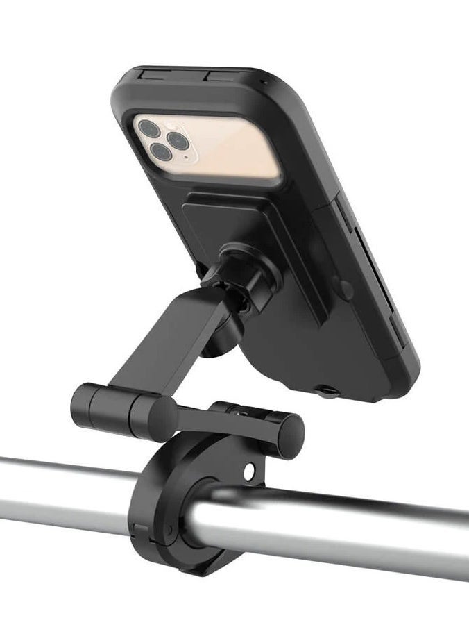 ELTRAZONE Adjustable Motorcycle & Bike Phone Holder Case – Waterproof Outdoor Mobile Mount with 360° Rotation | Handlebar Phone Support for GPS, Navigation & Riding | Secure Universal Fit for iPhone, Samsung, Huawei & More Smartphones - Image 4