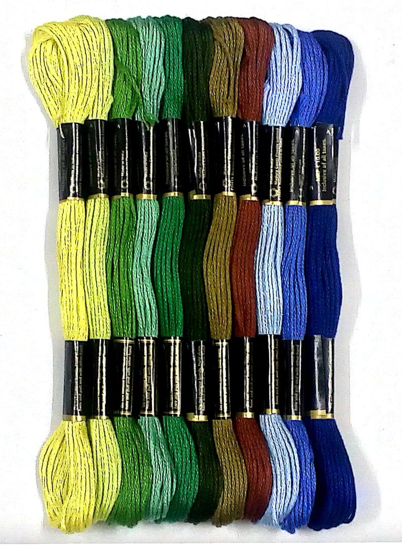 Anchor Stranded Cotton Assorted Skeins Fast Color Set (Multicolour, 50x8 m, Pony Scissor 200 Mm) - Image 4