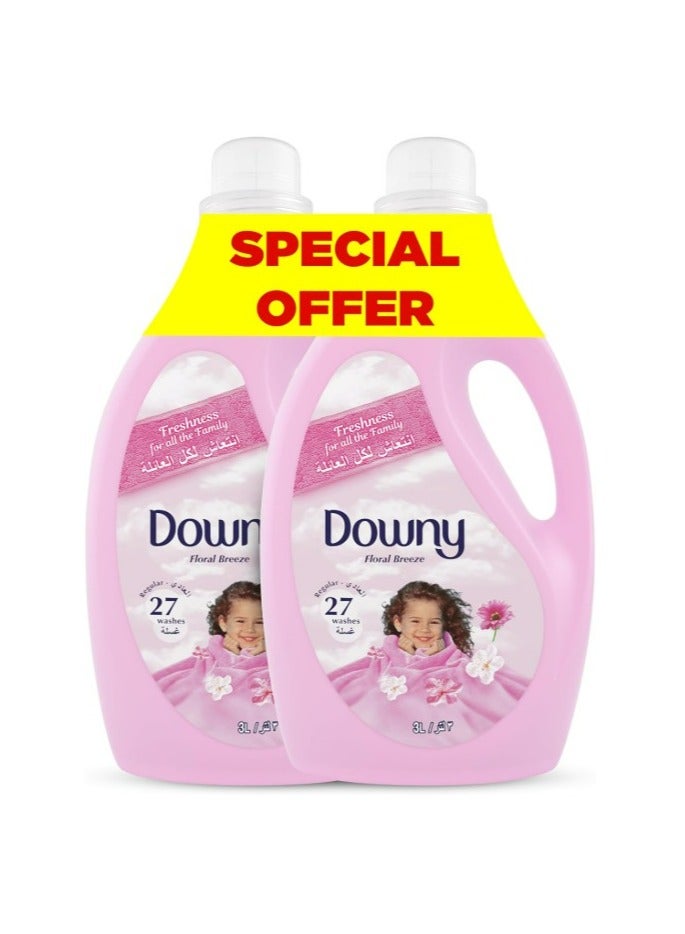 Downy Downy Regular Fabric Softener Floral Breeze Dual Pack 2 x 3L - Image 1