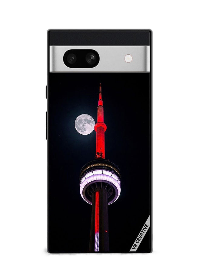 VR CREATIVE Protective Case Cover For Google Pixel 7a Cn Tower Light up Red Design Multicolour - Image 1