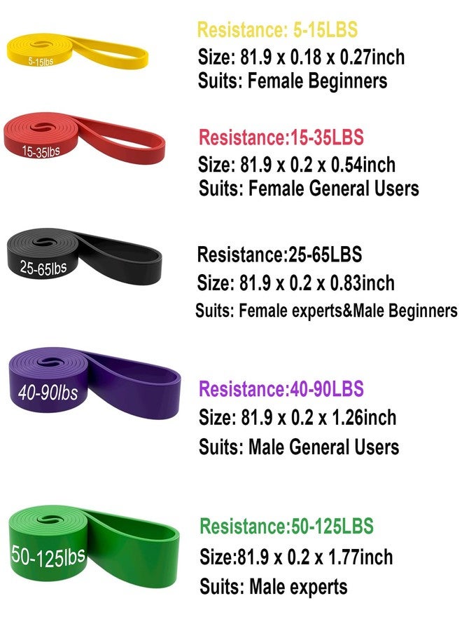 TYSSELY Resistance Bands Pull Up Assistance Bands for Men & Women Working Out Body Stretching Exercise Fitness Training Physical Therapy at Home Office Gym - Image 2