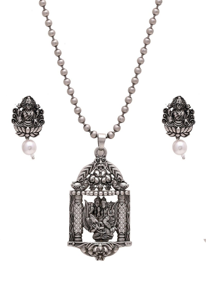 Priyaasi Oxidized Temple Jewellery Set - Image 4