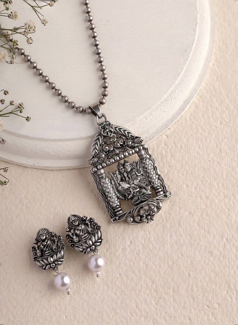 Priyaasi Oxidized Temple Jewellery Set - Image 1