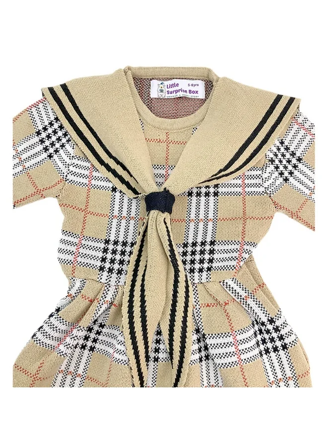 LITTLE SURPRISE BOX Plaid Sailor Dress