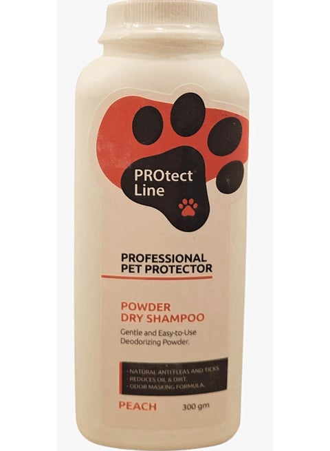 شامبو جاف للقطط والكلاب بالخوخ 300 جرام