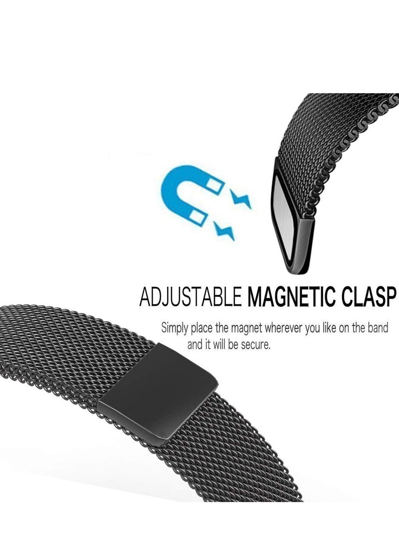 Mesh Metal Watch Bands Compatible with Samsung Galaxy Fit 3 Band Stainless Steel Band for Samsung Galaxy Fit 3 SM-R390 Women Men  - Image 4