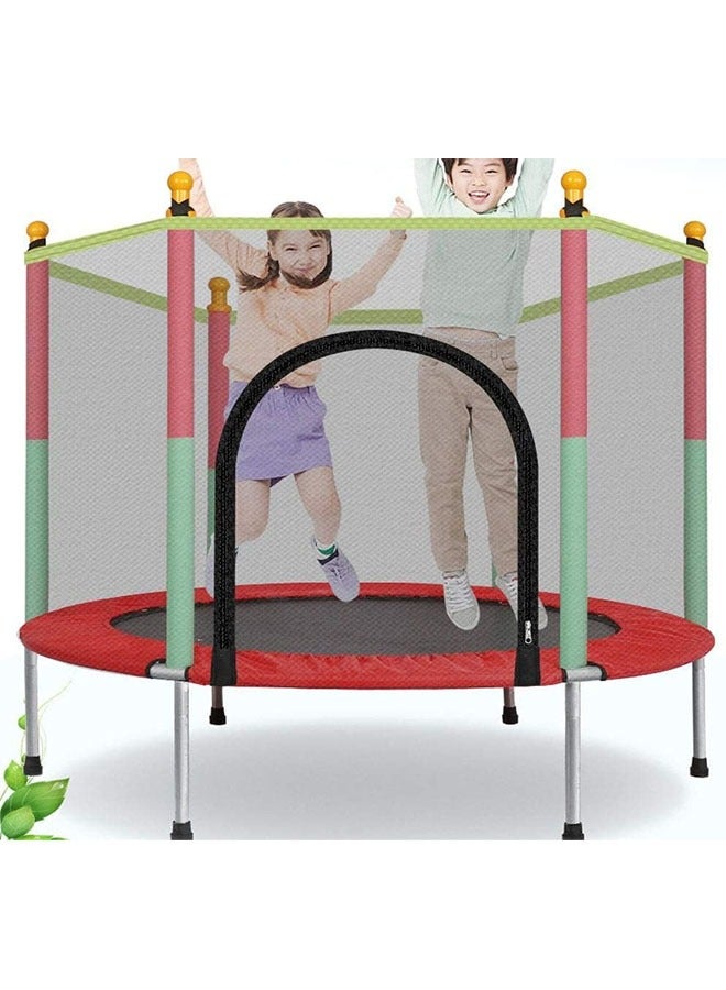 إن كي أكس ترامبولين صغير داخلي مع شبكة حماية متينة لبساط القفز وقضيب إسفنجي - Image 2