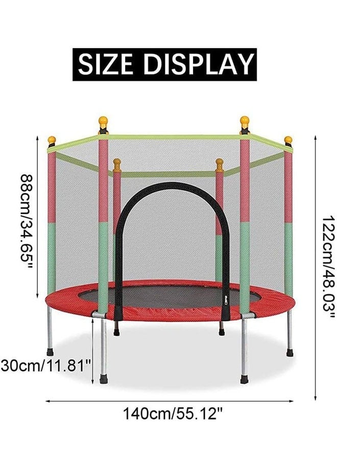إن كي أكس ترامبولين صغير داخلي مع شبكة حماية متينة لبساط القفز وقضيب إسفنجي - Image 3