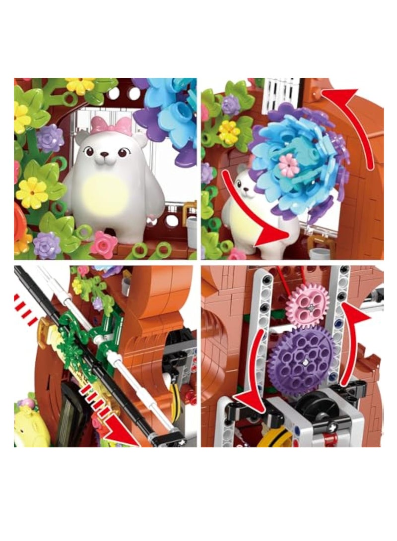 Zikra مجموعة بناء صندوق موسيقى الكمان، مجموعة ألعاب بناء الزهور، مجموعة كتل صغيرة مع صندوق هدايا، فكرة لعبة بناء DIY، لعبة STEM لطيفة/نموذج ثلاثي الأبعاد/هدية ديكور منزلي، غير متوافقة مع مجموعات ليغو - Image 3