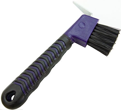 Intrepid International Rubber Hoof Pick with Brush, Purple - Image 2