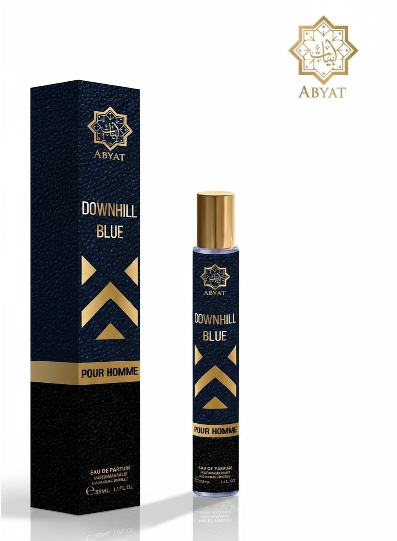 Downhill Blue Pour Homme Eau De Parfum – Long Lasting Woody & Fresh Scent for Men 33ml