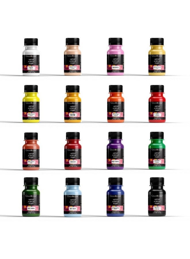 Granotone مجموعة ألوان أكريليك للفنانين من GRANOTONE (16 لونًا) ألوان باستيل مائية غير سامة سريعة الجفاف، مثالية للفنانين المحترفين والمبتدئين والرسامين الهواة والأطفال، 50 مل لكل لون، متعددة الألوان - Image 1