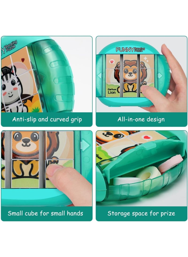 Azonee Rotating Puzzle Toy, Plastic, 4 Puzzles in 1, Toddlers Travel, Car, Airplane, Road Trip Activities, Fine Motor Skills, Fidget, Gift for Boys Girls Ages 3+ - Image 3