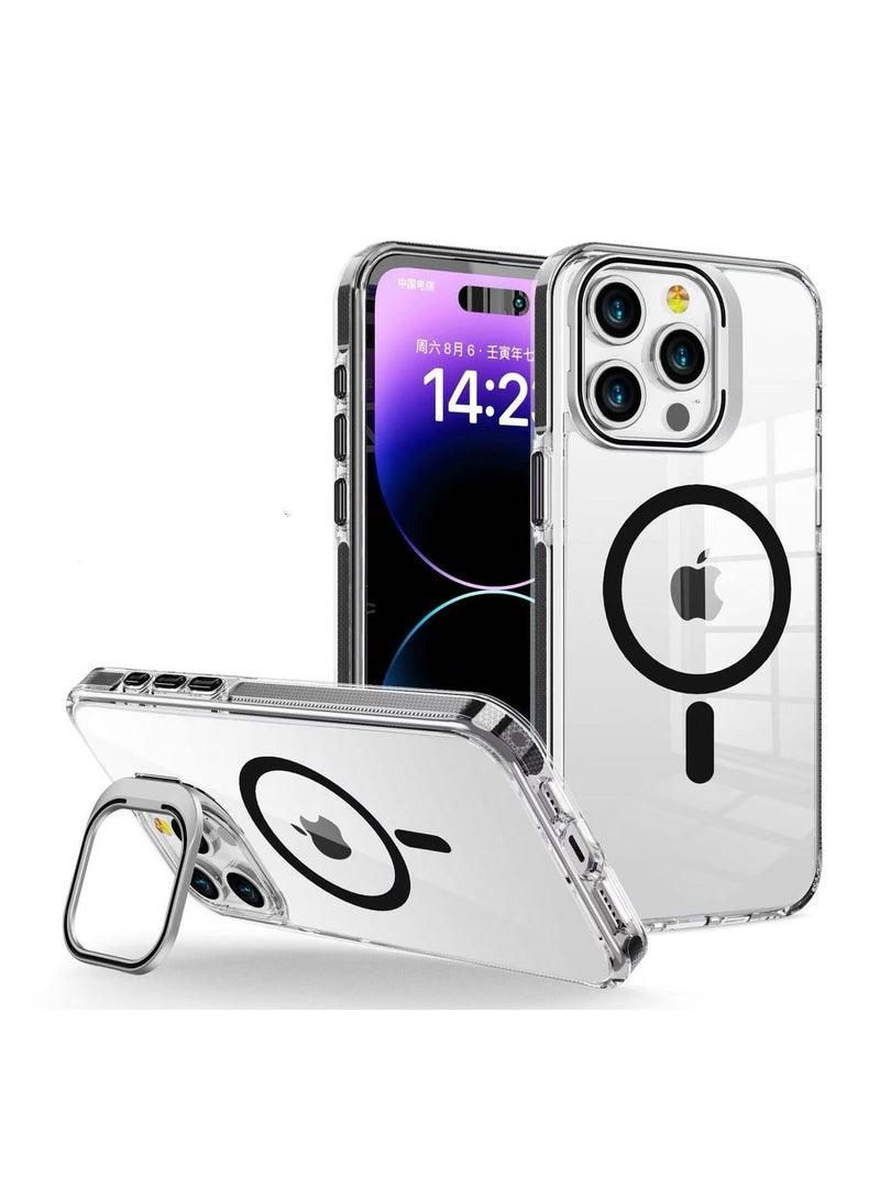 غلاف هاتف Apple iPhone 15 Pro ، غلاف واقي مغناطيسي MagSafe، 【وقاية كاملة من الصدمات】 ظهر من مادة PC، غلاف هاتف نحيف لـ  بمدعم عدسة ومغناطيس قوي - Image 1