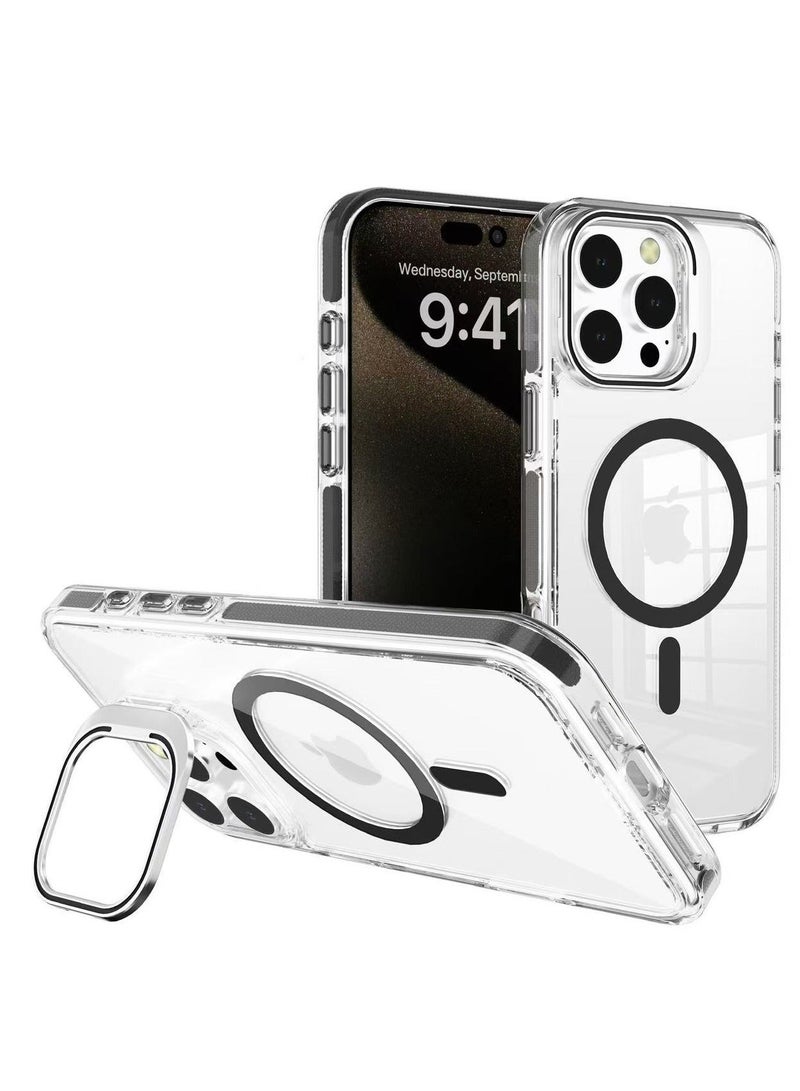 غلاف هاتف Apple iPhone 15 Pro ، غلاف واقي مغناطيسي MagSafe، 【وقاية كاملة من الصدمات】 ظهر من مادة PC، غلاف هاتف نحيف لـ  بمدعم عدسة ومغناطيس قوي - Image 3