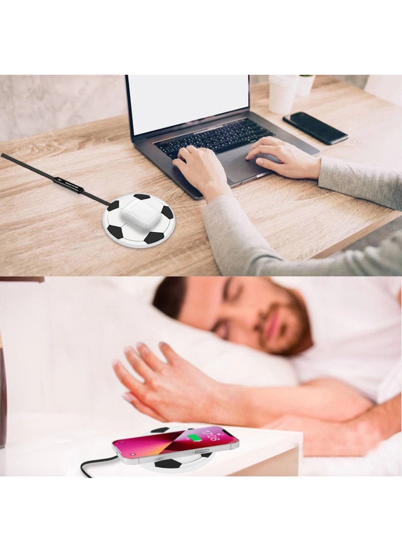 Generic - Wireless Car Charger Pad POLMXS 15W Football Wireless Charger for Car Non Slip Qi Wireless Phone Charger Wireless Charging Pad for iPhone 14 13 12 11 Pro Max Mini Samsung S22/S21 - Image 1