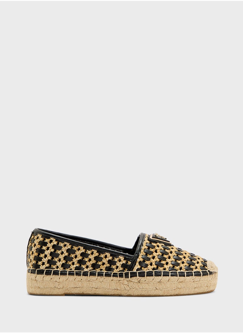 GUESS Logo Detailed Flat Espadrilles  - Image 1