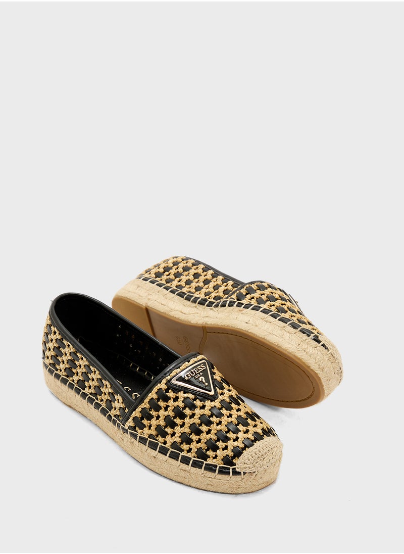 GUESS Logo Detailed Flat Espadrilles  - Image 3