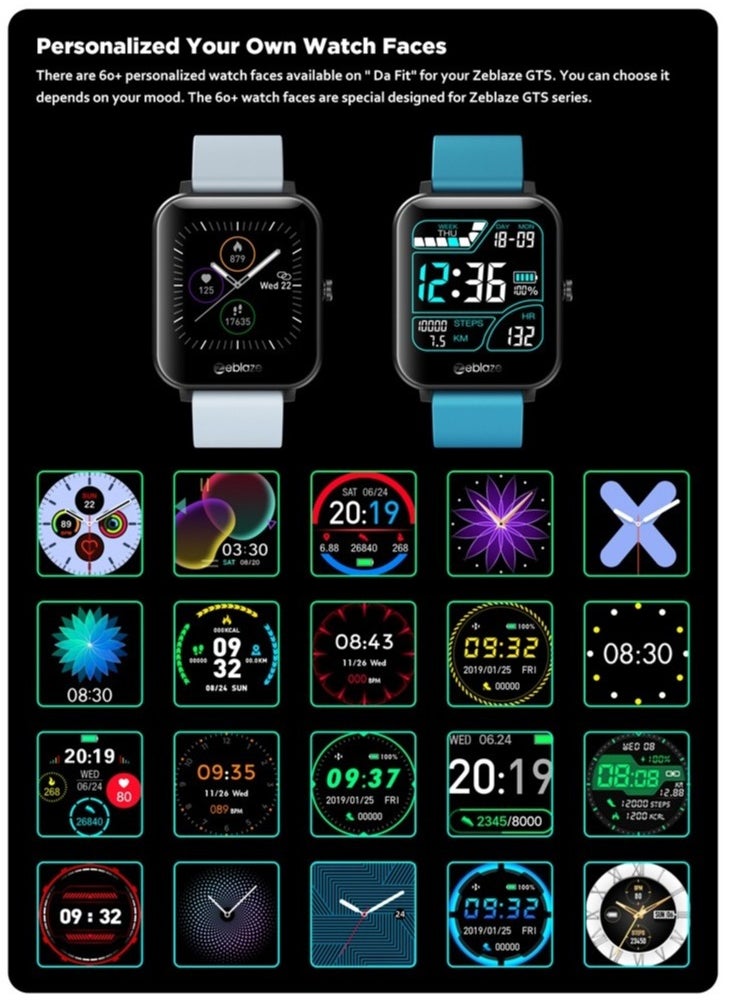 Zeblaze P8 Smart Watch with Sports Bracelet Features Pedometer Heart Rate and Blood Oxygen Monitoring IP68 Waterproof and Bluetooth Connectivity  - Image 2