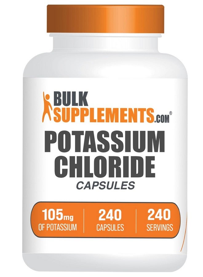 BulkSupplements كبسولات كلوريد البوتاسيوم من BulkSupplements.com - مكمل معدني - خالي من الغلوتين، 105 ملغ من البوتاسيوم، 1 كبسولة لكل حصة، 240 كبسولة (عبوة من 1) - Image 1