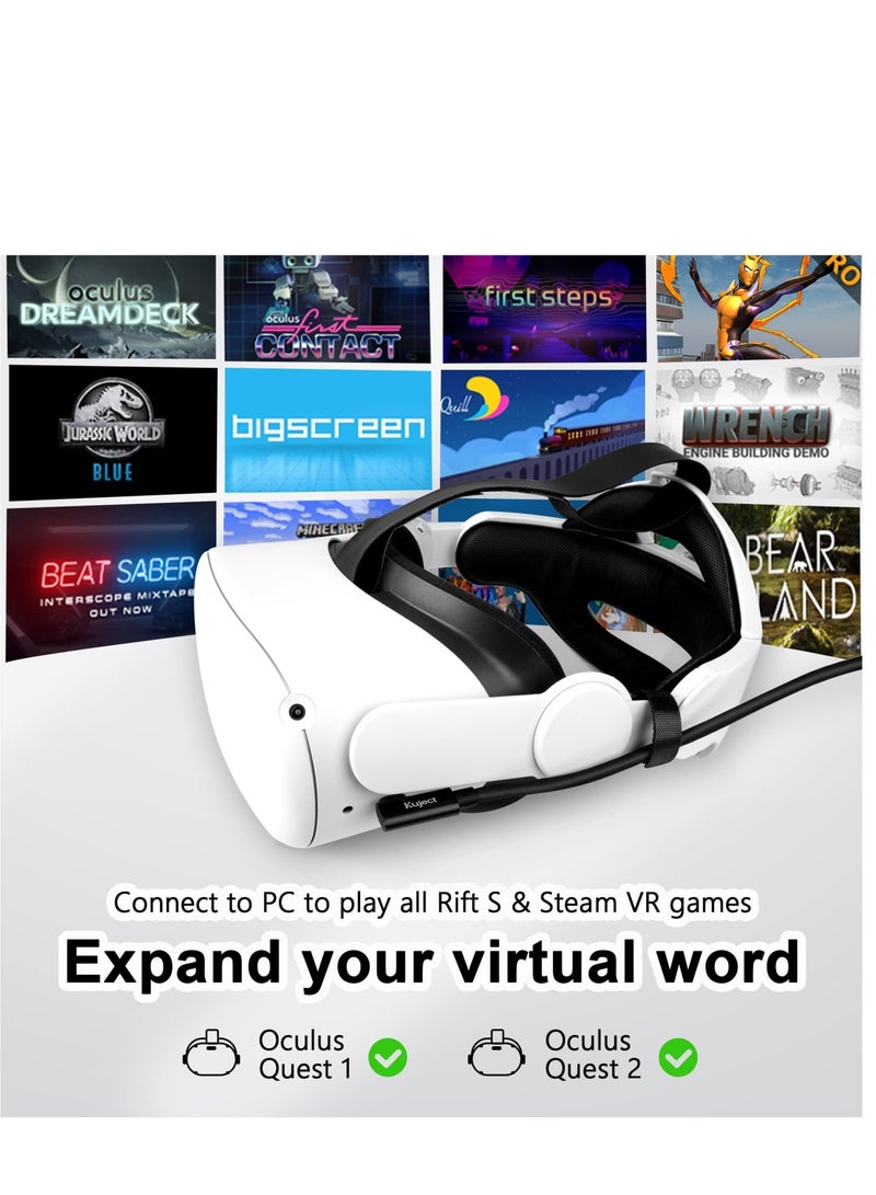 Zikra Compatible for Oculus Quest 2 Link Cable 16FT, VR Headset Cable for Oculus Quest 2 / Quest 1, USB 3.2 Type C to C High Speed Data Transfer Charging Cord for Gaming PC & USB C Chargers - Image 2