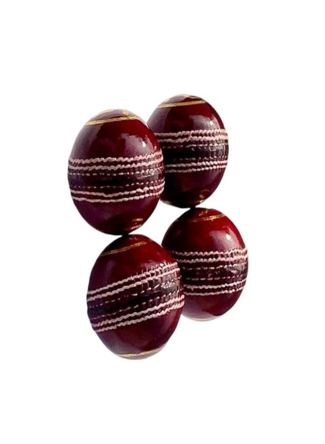 HYORTS 2 Peices Hand Stitched Bat-Friendly Leather Cricket Ball Pack of 4 - Image 3