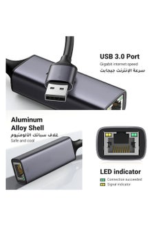 MOWSIL USB 3.0 Ethernet Adapter Aluminum USB to Network 1000Mbps Gigabit RJ45 LAN Internet Adapter Converter Compatible with MacBook iMac PC Switch Surface Pro Windows Mac OS/IOS Linux,  - Image 2