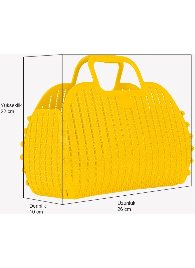 Ayyıldız Aykasa 221026 Yellow Foldable Beach Bag