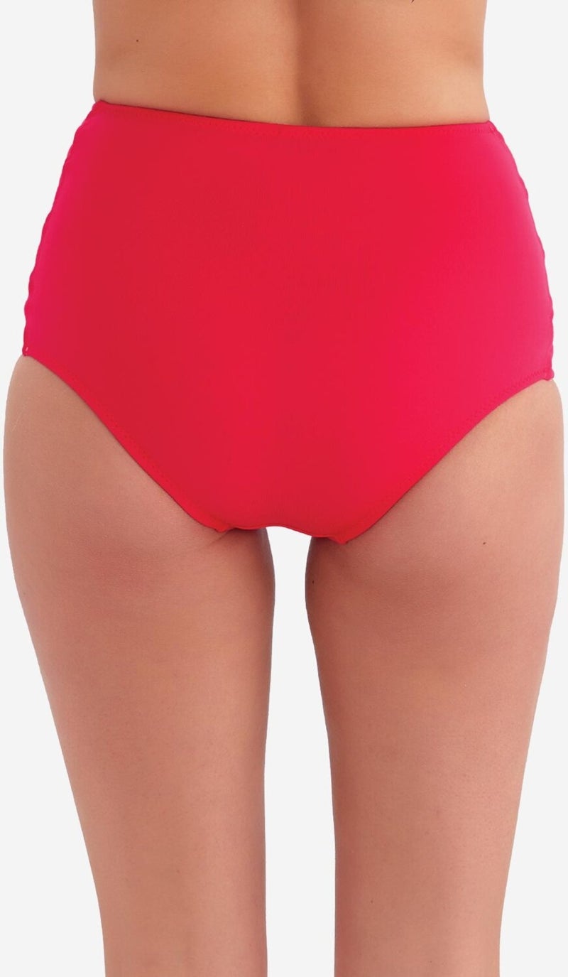 Ayyıldız Crescent Moon 63047 Red High Waist Bikini Bottom  - Image 4