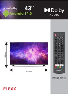 Flexy FLEXY 43" Smart LED TV - Android 14.0, 1920x1080 Full HD, Free Wall Bracket, HDMI x2, USB x2, WiFi, Bluetooth, Netflix, YouTube, 2-Year Warranty.  - Image 4
