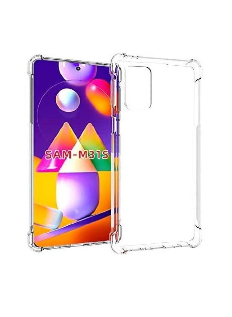 vesus Samsung Galaxy M31s Transparent Crystal Clear Shockproof TPU Bumper Cell Phone Case Cover - Image 2