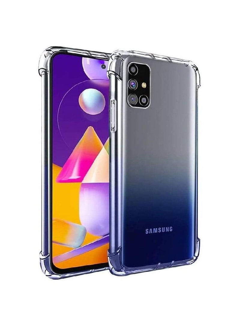 vesus Samsung Galaxy M31s Transparent Crystal Clear Shockproof TPU Bumper Cell Phone Case Cover - Image 1