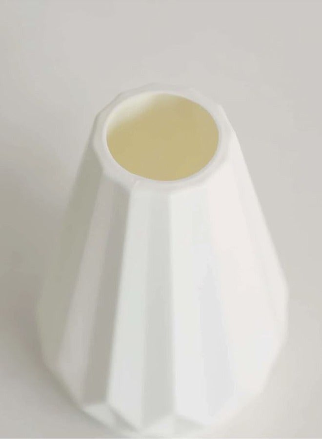 سويس كانتون مزهرية زهور بلاستيكي فاخر بتصميم نوردك - 15 سم، مظهر خزفي، خفيف الوزن وغير قابل للكسر، مزهرية ديكورية عصرية للمنزل والمكتب والفعاليات وترتيبات الزهور - Image 4