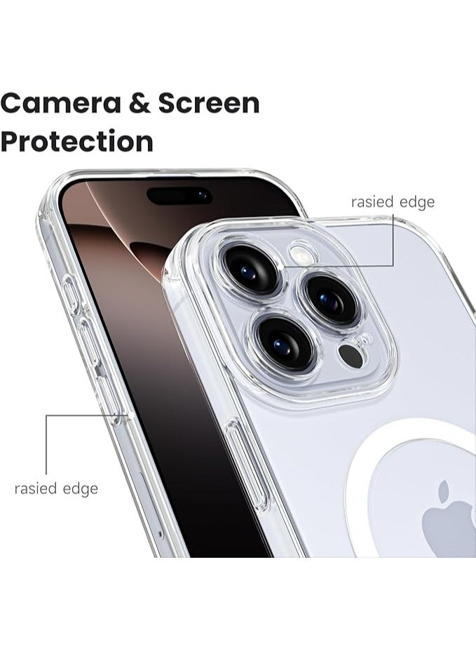 WAIKIL Scotch Tape Screen Protector For Iphone 15 Pro Case With Camera Full Protection Precise Hole Position, Magsafe Compatible, Military-Grade Protection, Shockproof Thin And Light Magnetic Phone Case, Transparent - Image 4